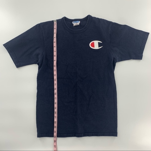 VTG 90s Champion Brand Big C Logo Short Sleeve Tee - Picture 4 of 14